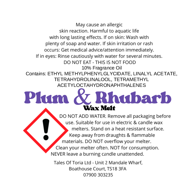 Plum & Rhubarb | Segment Wax Melt